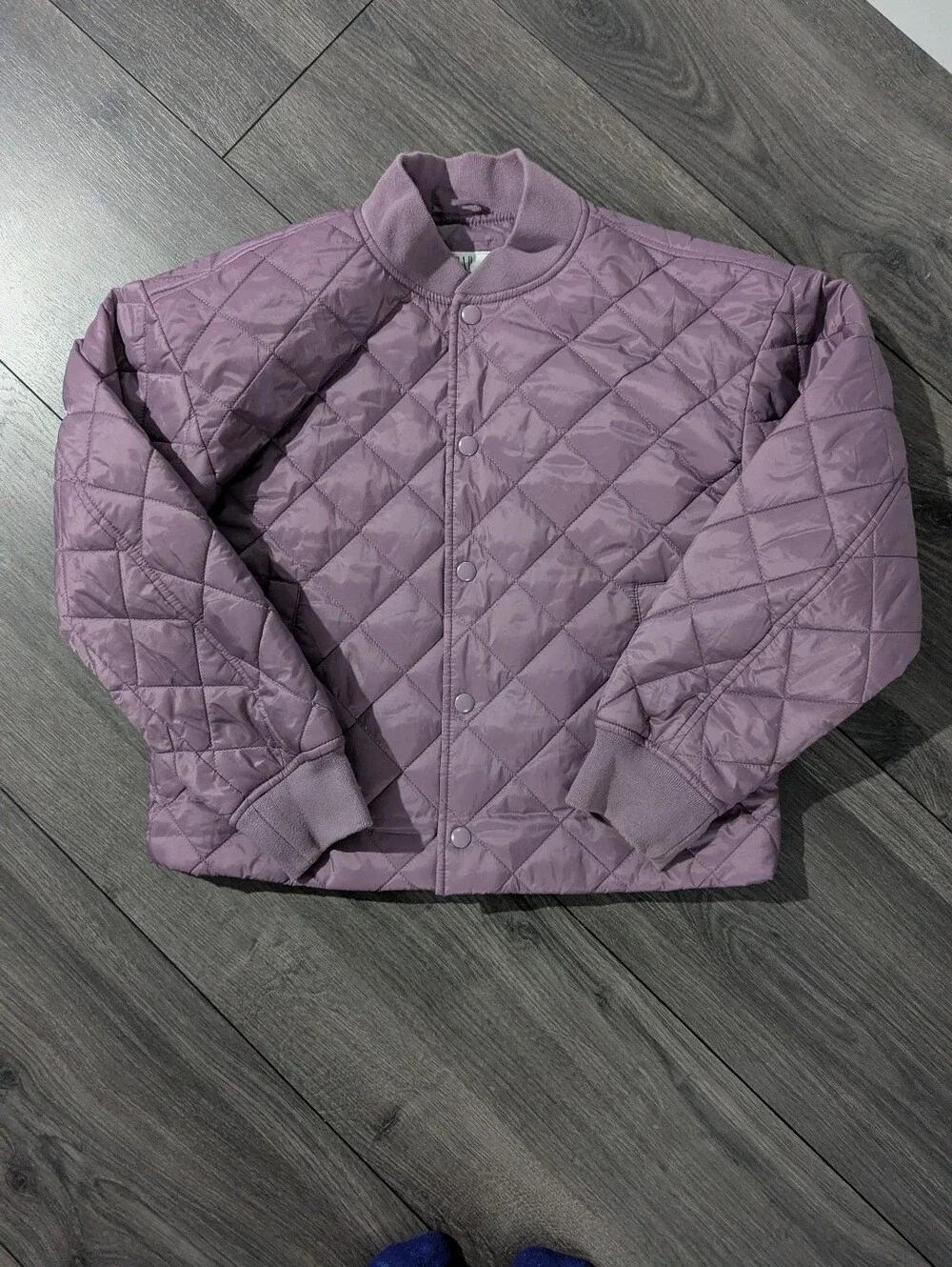 GAP Kids Quilted Bomber Jacket in Mauve
